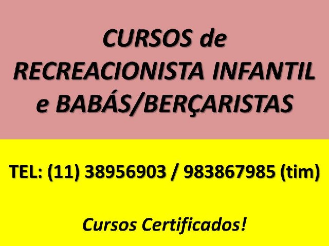 Foto 1 - Curso de baba bercarista baby sitter certificado
